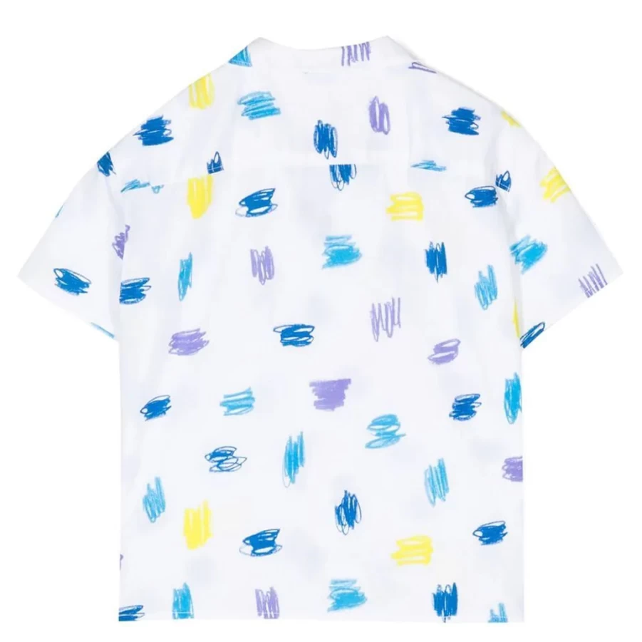 KIDS21 Multi-Colored Scribble Print Short Sleeve Shirt for Kids