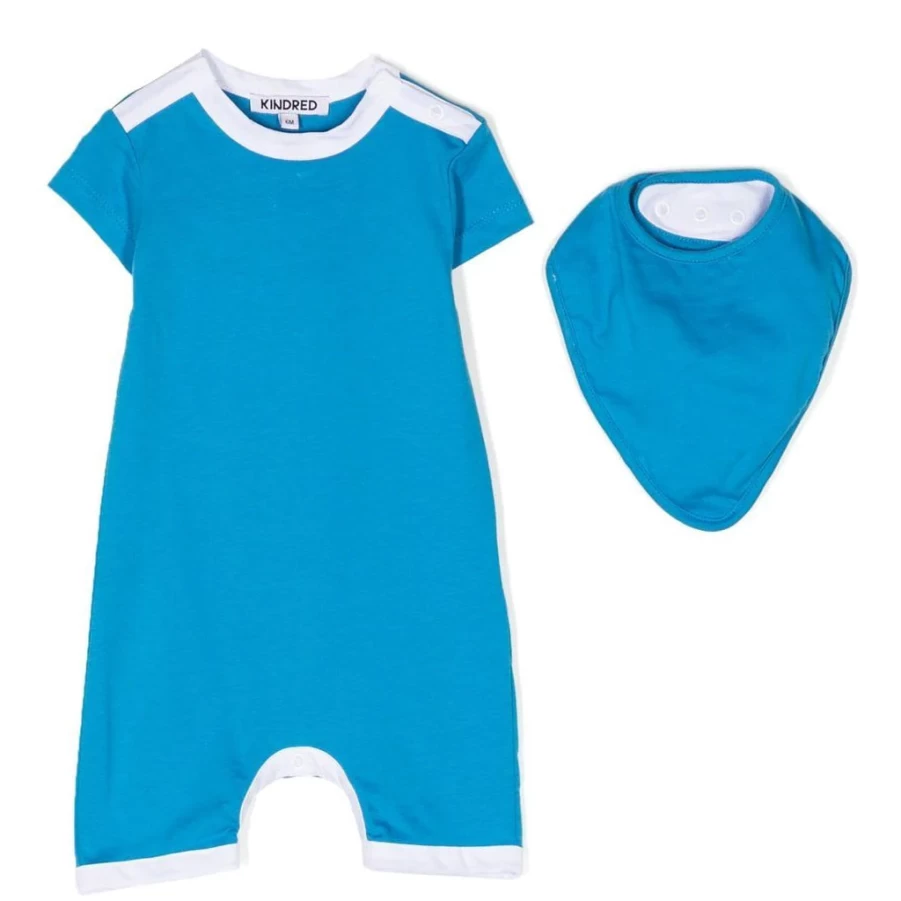 KIDS21 Blue Baby Romper Set - Soft Cotton Boys & Girls Jumpsuit Outfit
