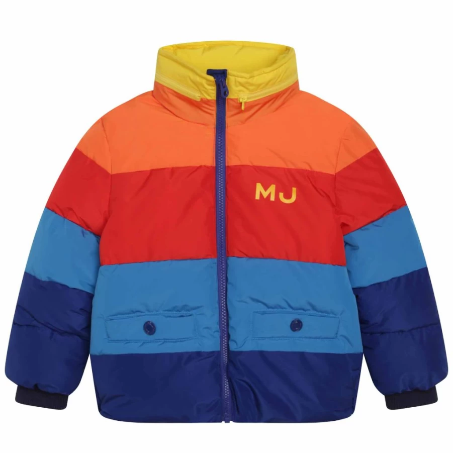 "KIDS21 Multi-Colored Colour Block Puffer Jacket for Kids – Stylish Winter Coat"