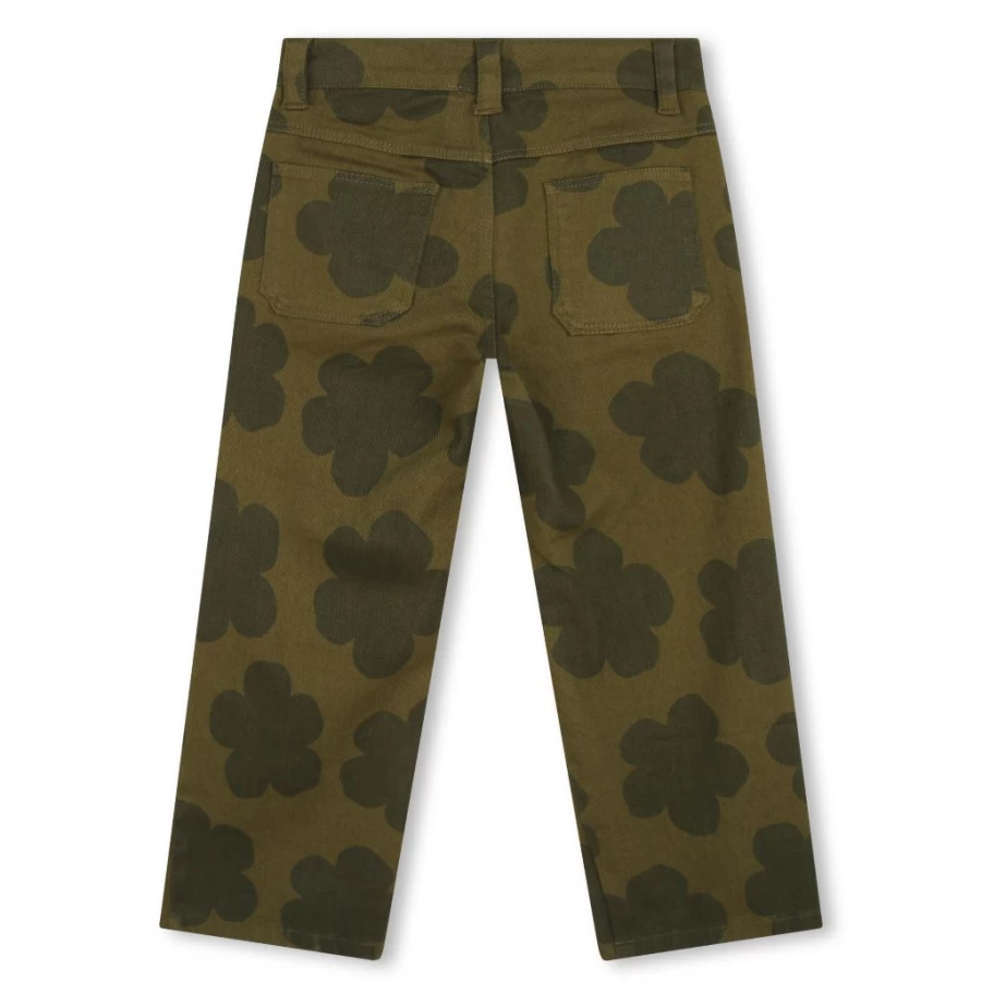 KIDS21 Khaki Floral Dot Print Trousers for Kids