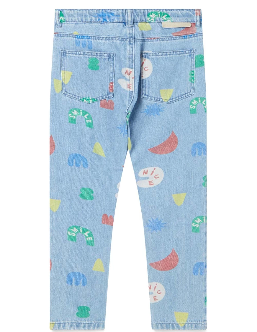 "KIDS21 Light Blue Shapes Trousers for Kids - Stylish & Comfortable"