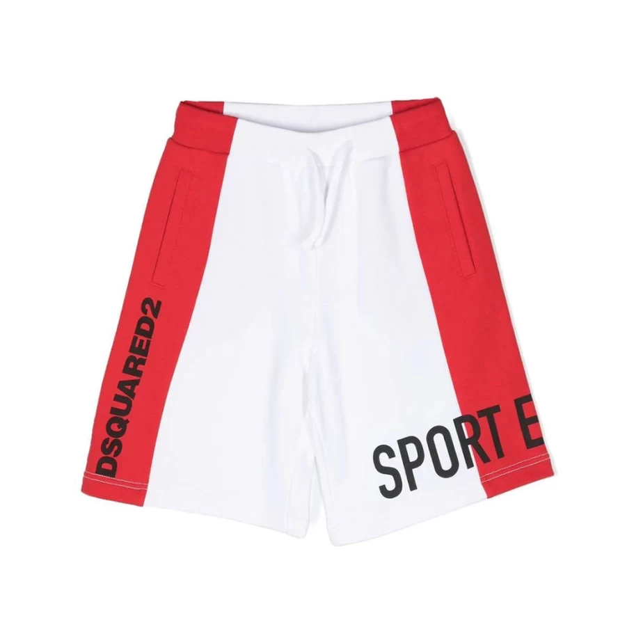 KIDS21 Red Logo Track Shorts for Kids - Comfortable Athletic Running Shorts