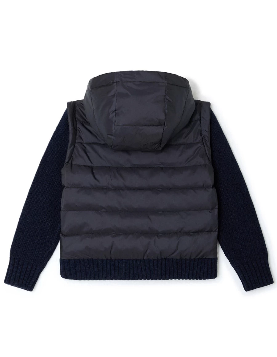 KIDS21 Navy Polyester Feather Vest for Kids - Lightweight & Warm Padded Jacket