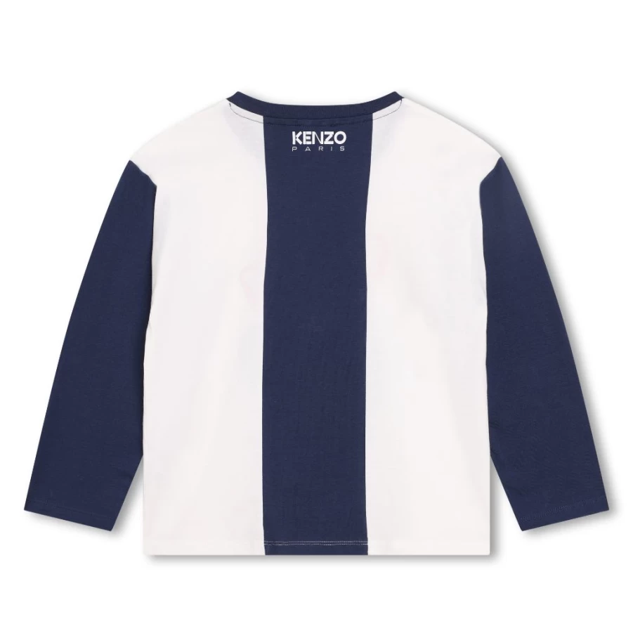 KIDS21 Navy Blue Long Sleeve Typography T-Shirt for Men and Women