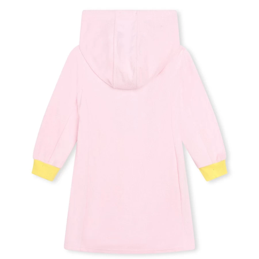 KIDS21 Pink Elephant Print Hooded Dress for Kids