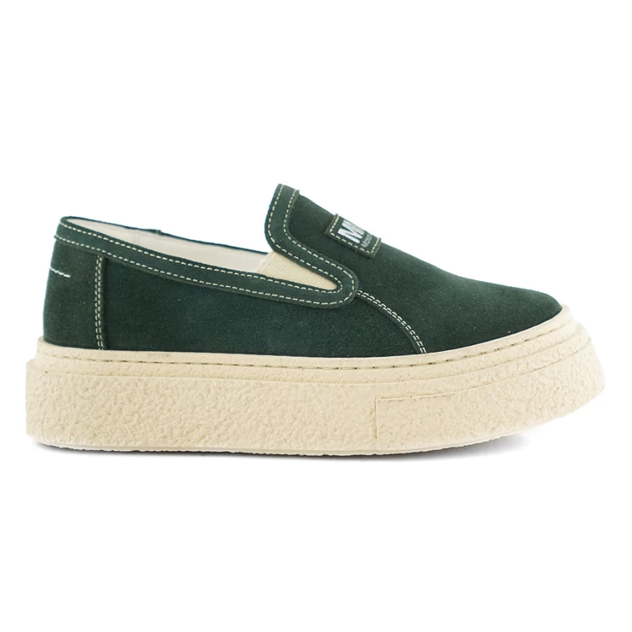 KIDS21 Green Suede Slip-On Shoes for Kids - Comfortable & Stylish