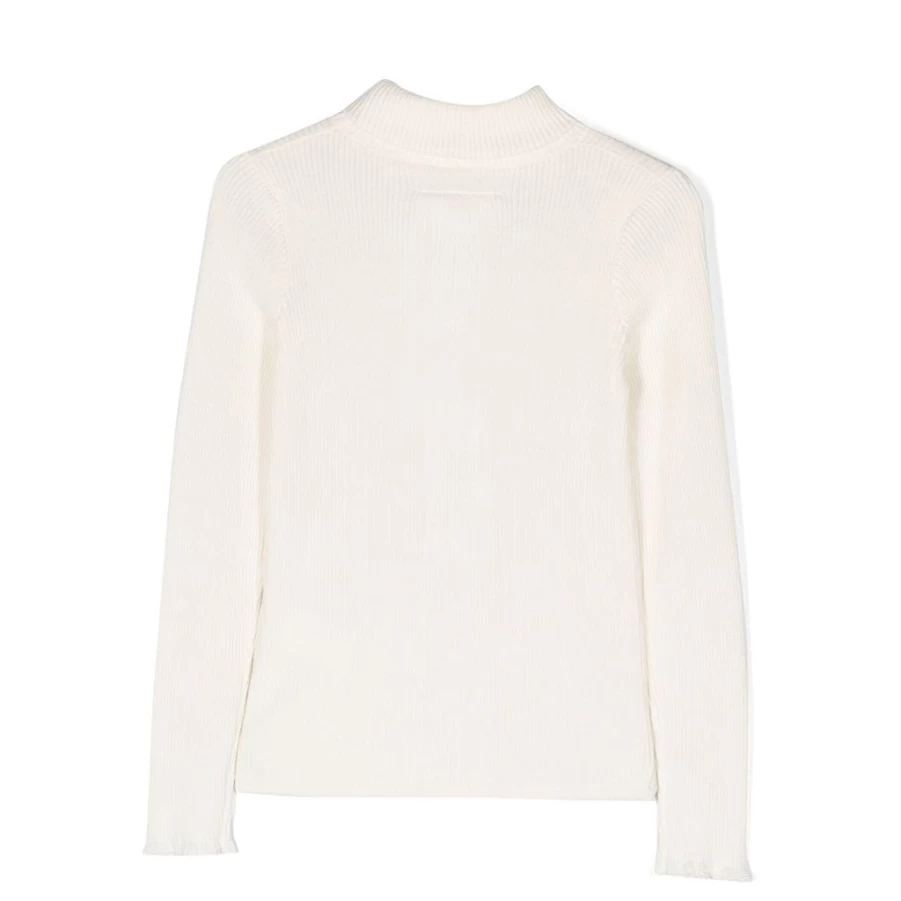 KIDS21 White Turtle Neck Knitwear Top for Kids