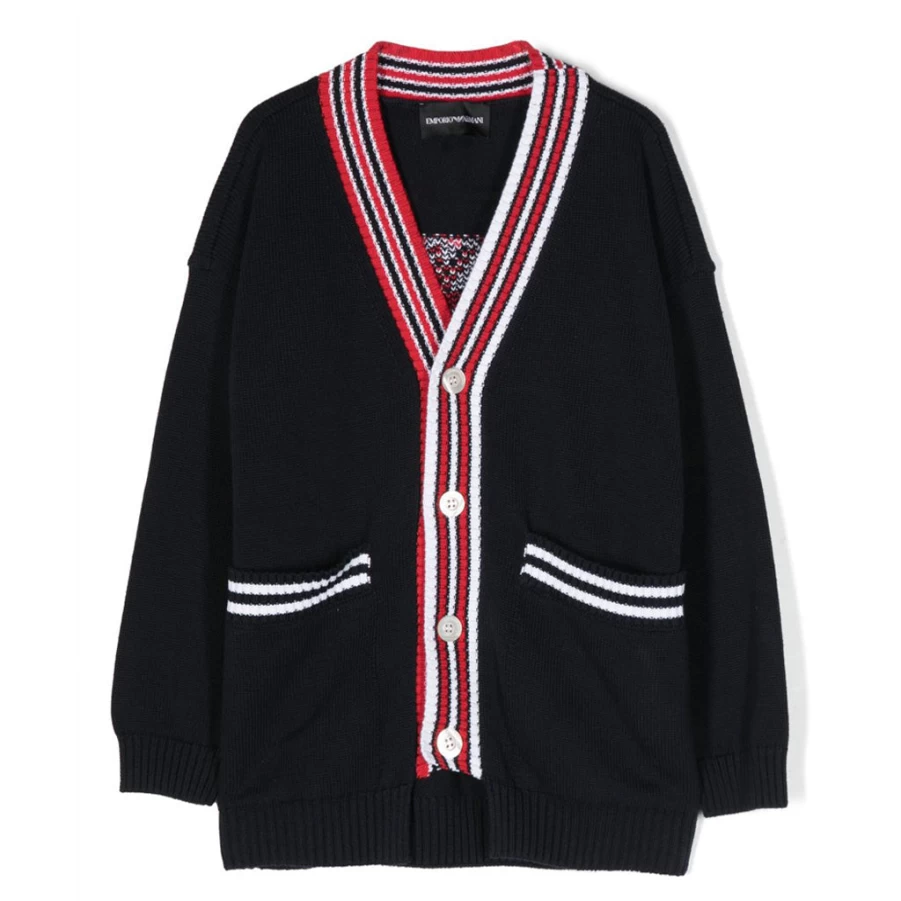 KIDS21 Navy Logo Cardigan for Kids - Stylish & Comfortable Knitwear
