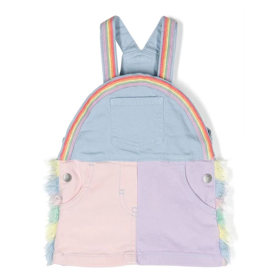 "KIDS21 Multi-Colored Rainbow Overalls for Kids - Stylish & Comfortable"