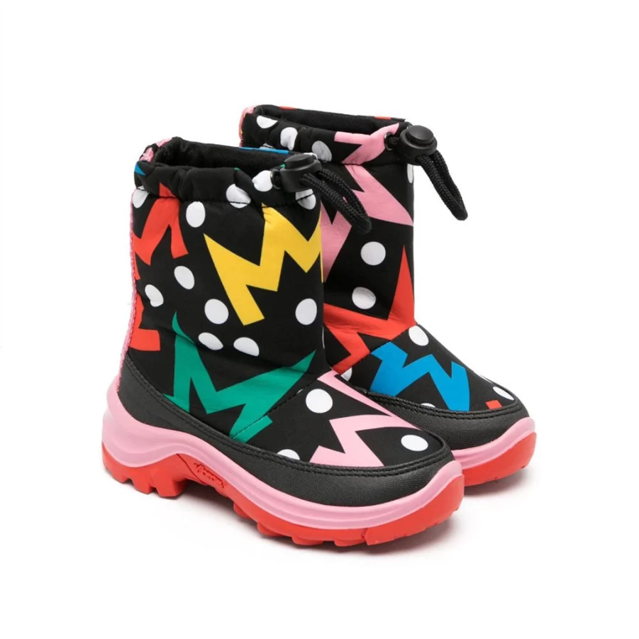KIDS21 Multi-Colored Scribbles Snow Boots for Kids - Warm Winter Footwear