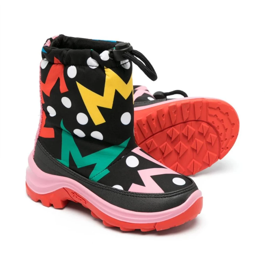 KIDS21 Multi-Colored Scribbles Snow Boots for Kids - Warm Winter Footwear