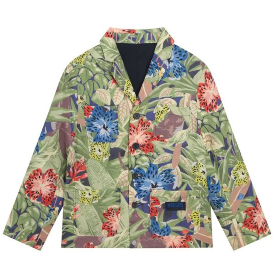 KIDS21 Multi-Colored All-Over Greenhouse Print Suit Jacket for Kids