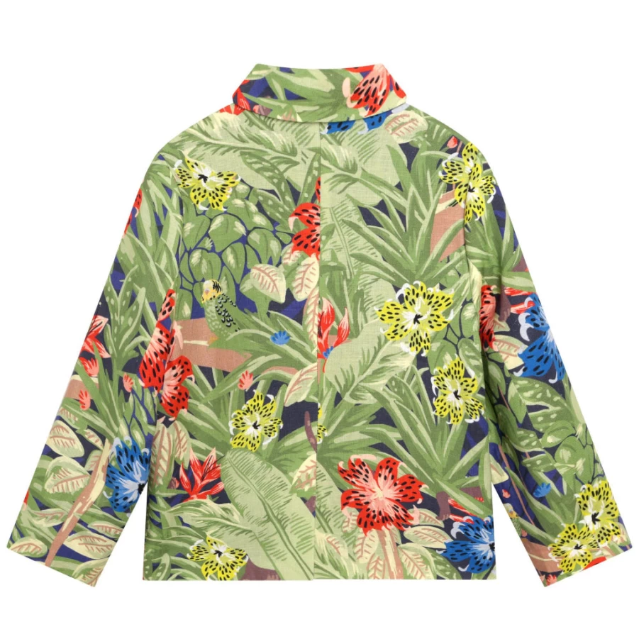 KIDS21 Multi-Colored All-Over Greenhouse Print Suit Jacket for Kids