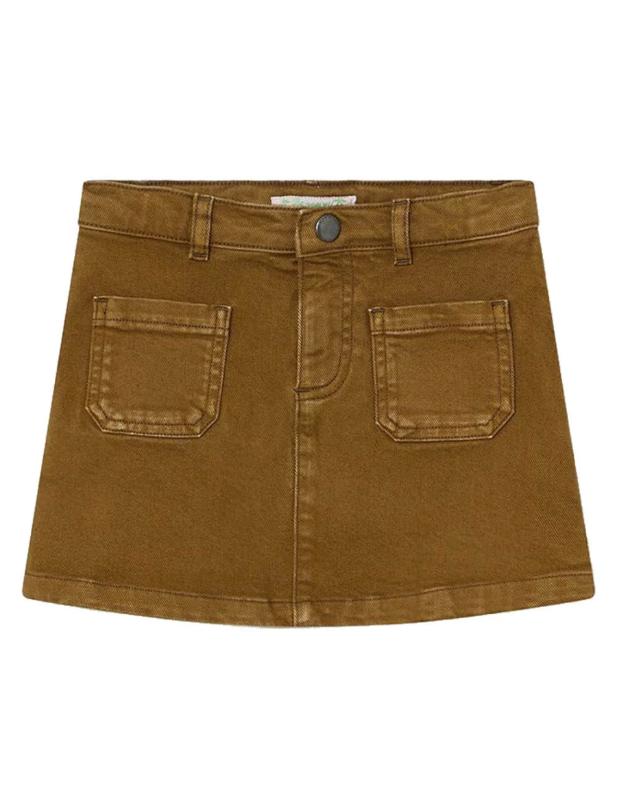 "KIDS21 Ember Skirt for Kids - Stylish Khaki Skirt for Girls | Comfortable & Trendy"