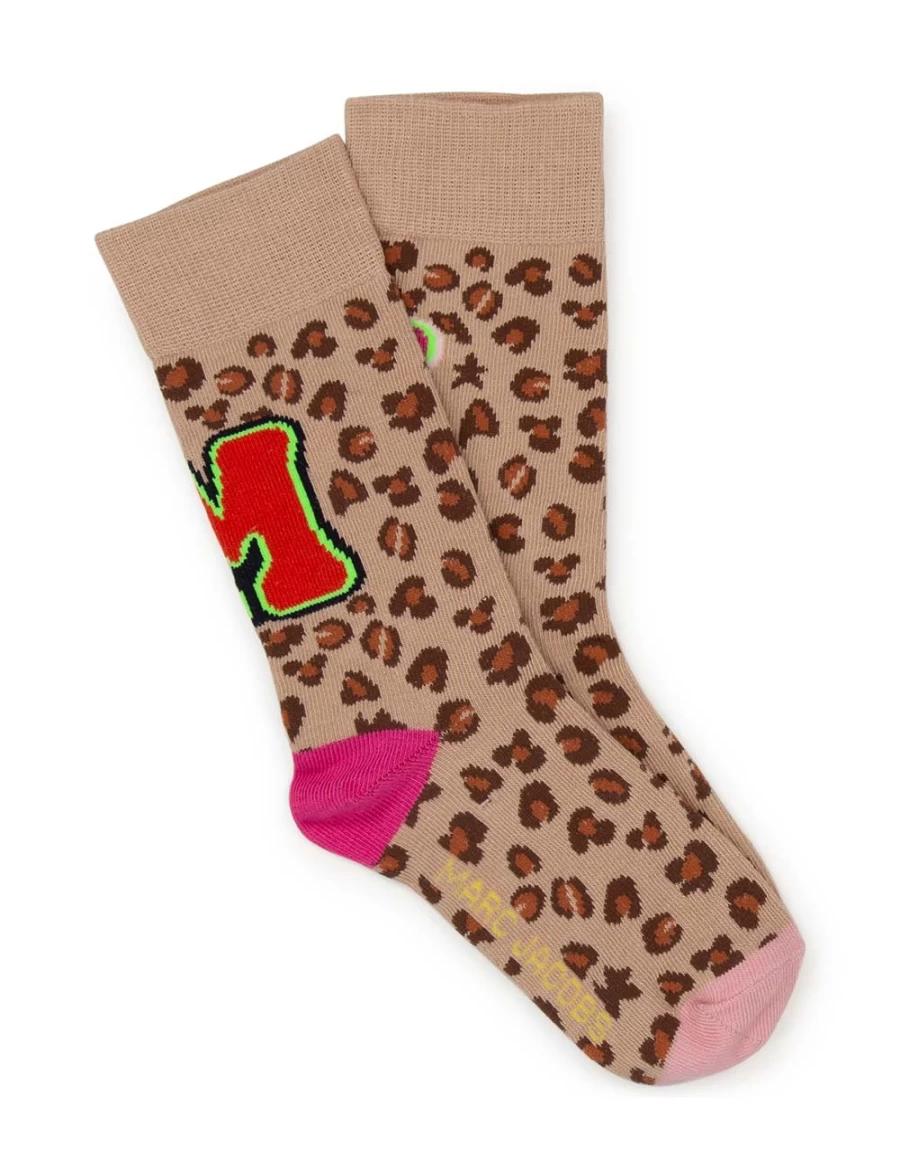 "KIDS21 Cheetah Print Brown Socks for Kids – Fun Animal Design"