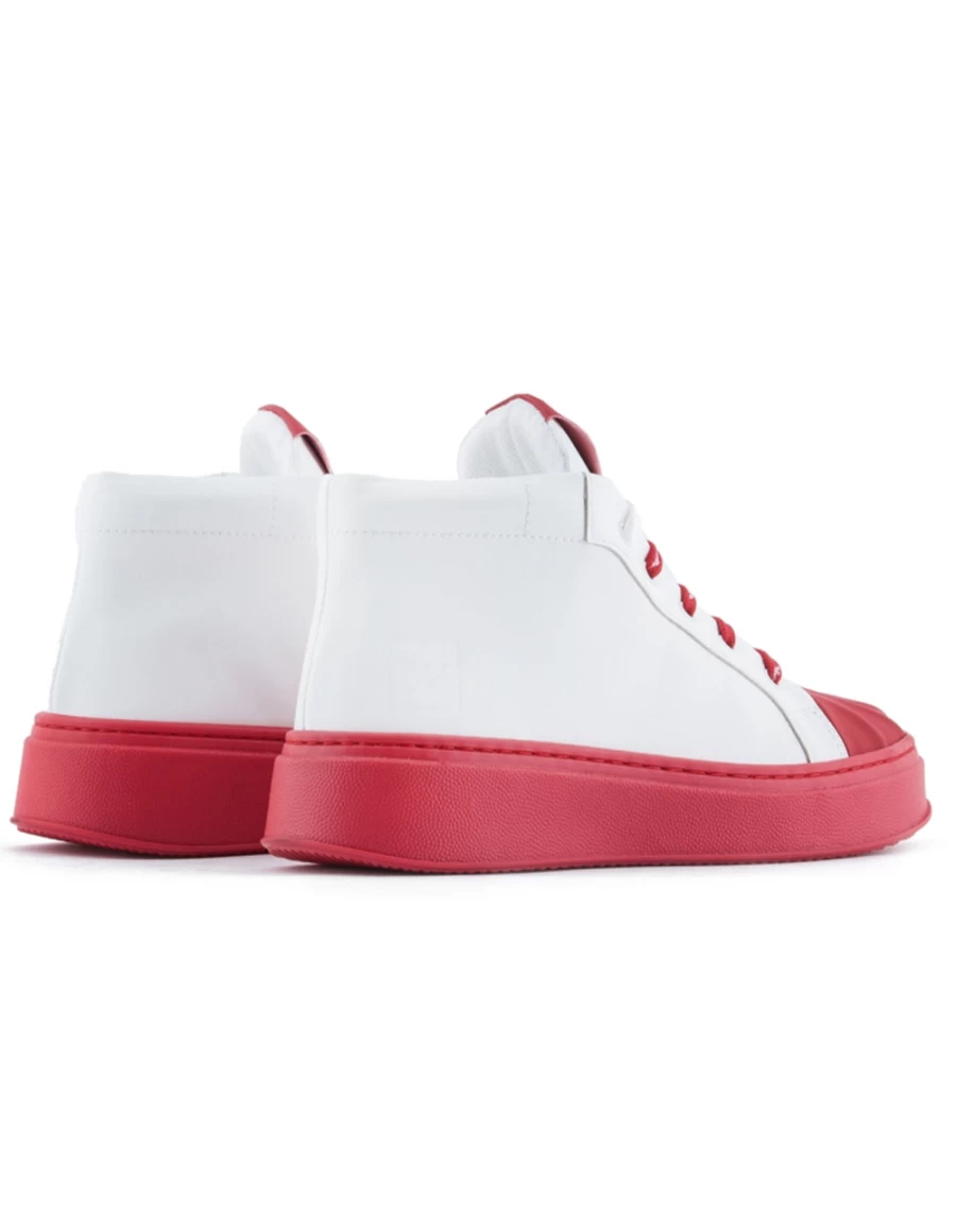 KIDS21 Red Logo High Top Sneakers for Kids - Stylish Comfortable Athletic Shoes
