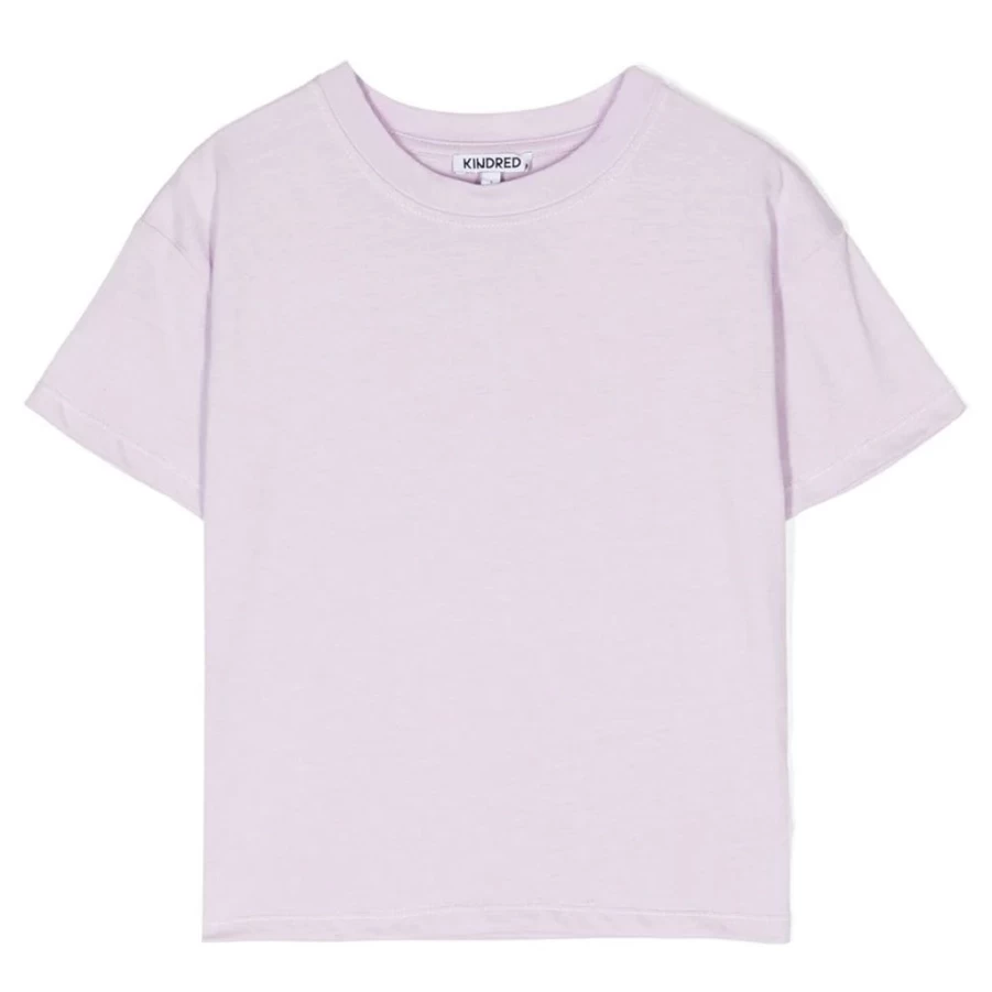 "KIDS21 Lilac Crew Neck Short-Sleeve Cotton T-Shirt for Kids"