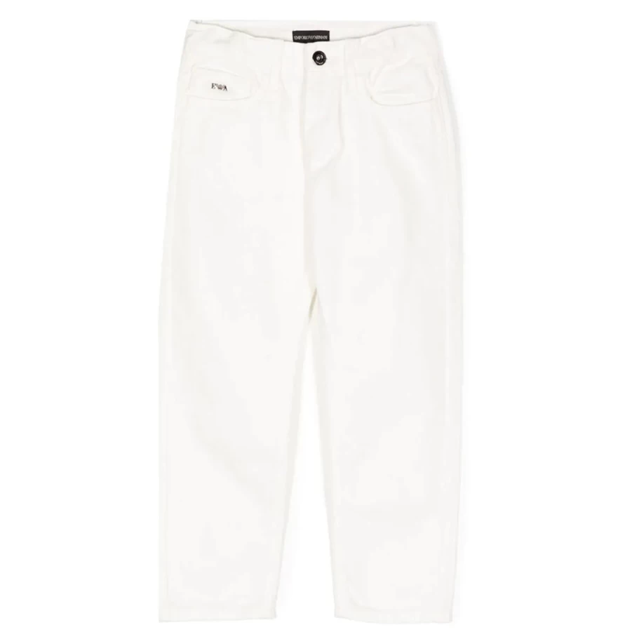 "KIDS21 White Denim Trousers for Kids - Stylish & Comfortable Jeans"
