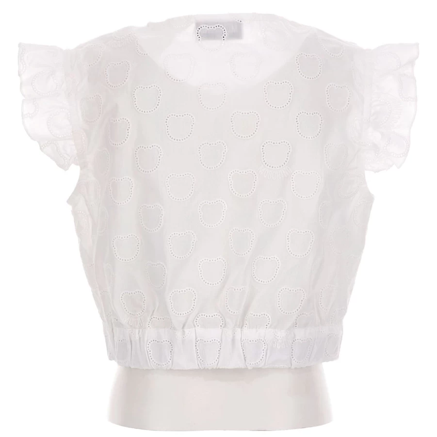 "KIDS21 White Bear Print Blouse for Kids - Adorable Animal Motif Top"