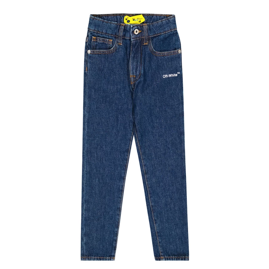 KIDS21 Indigo Logo Jeans for Kids - Stylish Denim with Branded Logo Design