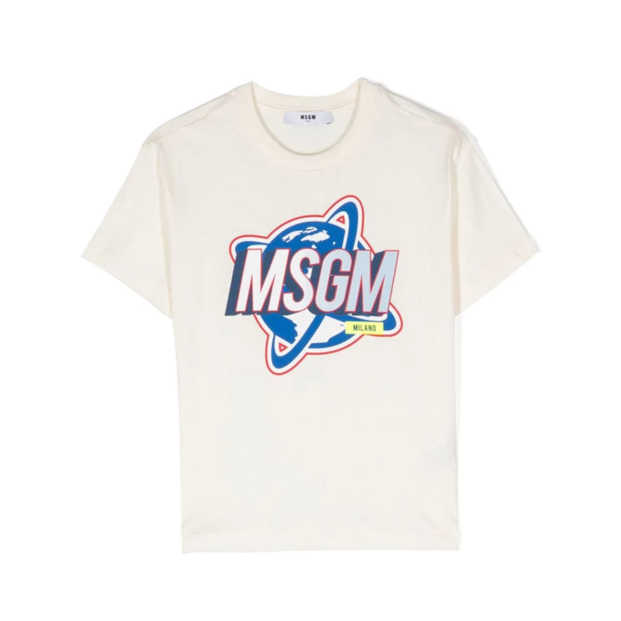 KIDS21 Ivory Logo Printed Cotton T-Shirt for Kids - Comfortable & Stylish Tee