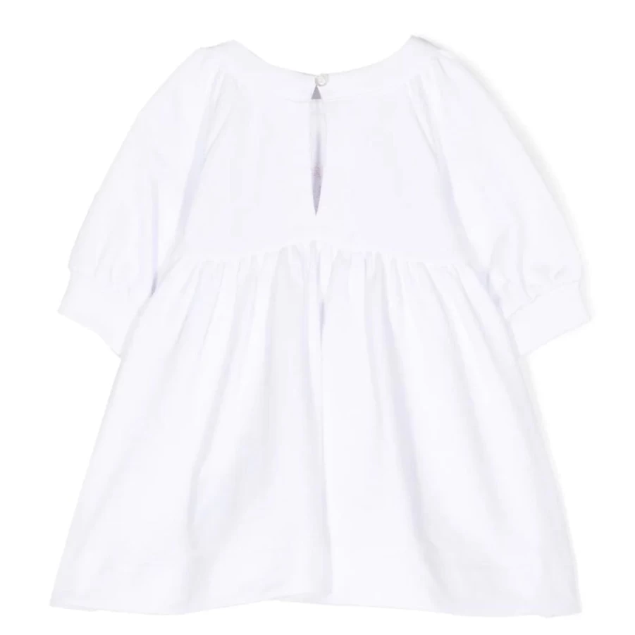 KIDS21 White Logo A-Line Dress for Girls - Elegant Casual Summer Dress