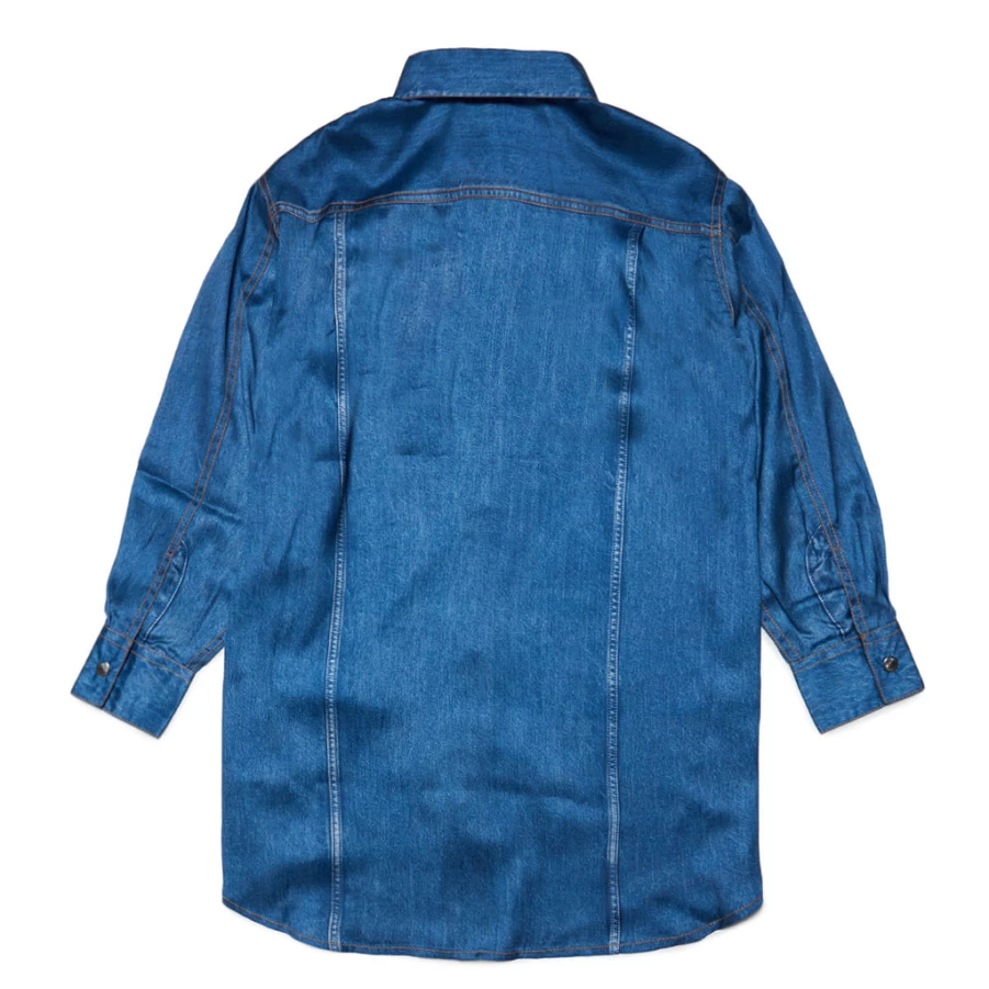 KIDS21 Indigo Denim Printed Soft Dress for Kids - Comfortable & Stylish