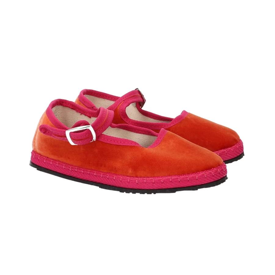 KIDS21 Orange Boheme Mary Jane Shoes for Girls - Comfortable Kids Fashion Flats