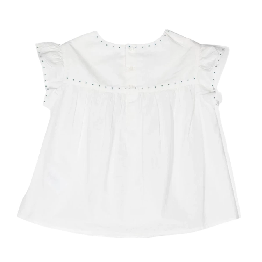 KIDS21 White Althea Blouse for Girls - Elegant Lace Top Kids Fashion