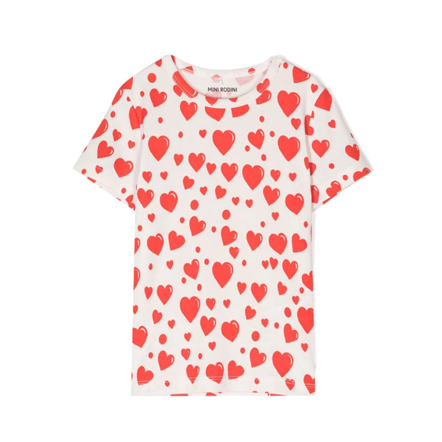 "KIDS21 Multi-Colored Hearts Graphic T-Shirt for Kids"