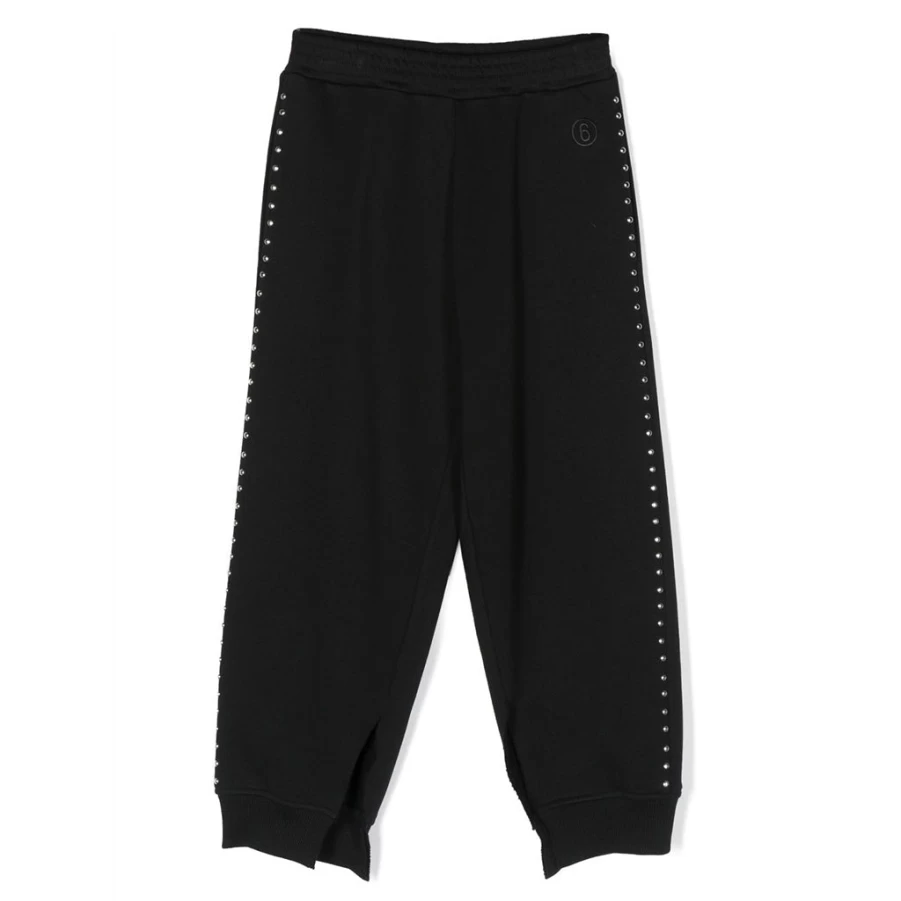KIDS21 Black Studded Sweatpants for Kids - Edgy Stylish Joggers