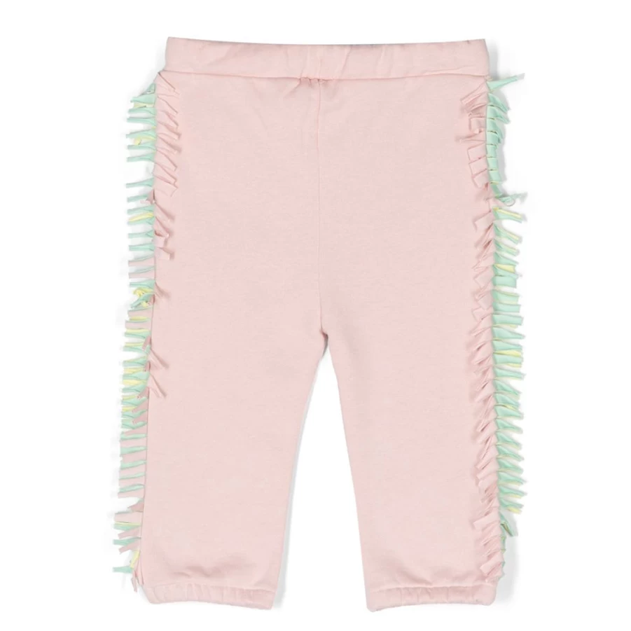 KIDS21 Pink Fringed Fleece Joggers for Kids - Soft & Comfortable Lounge Pants