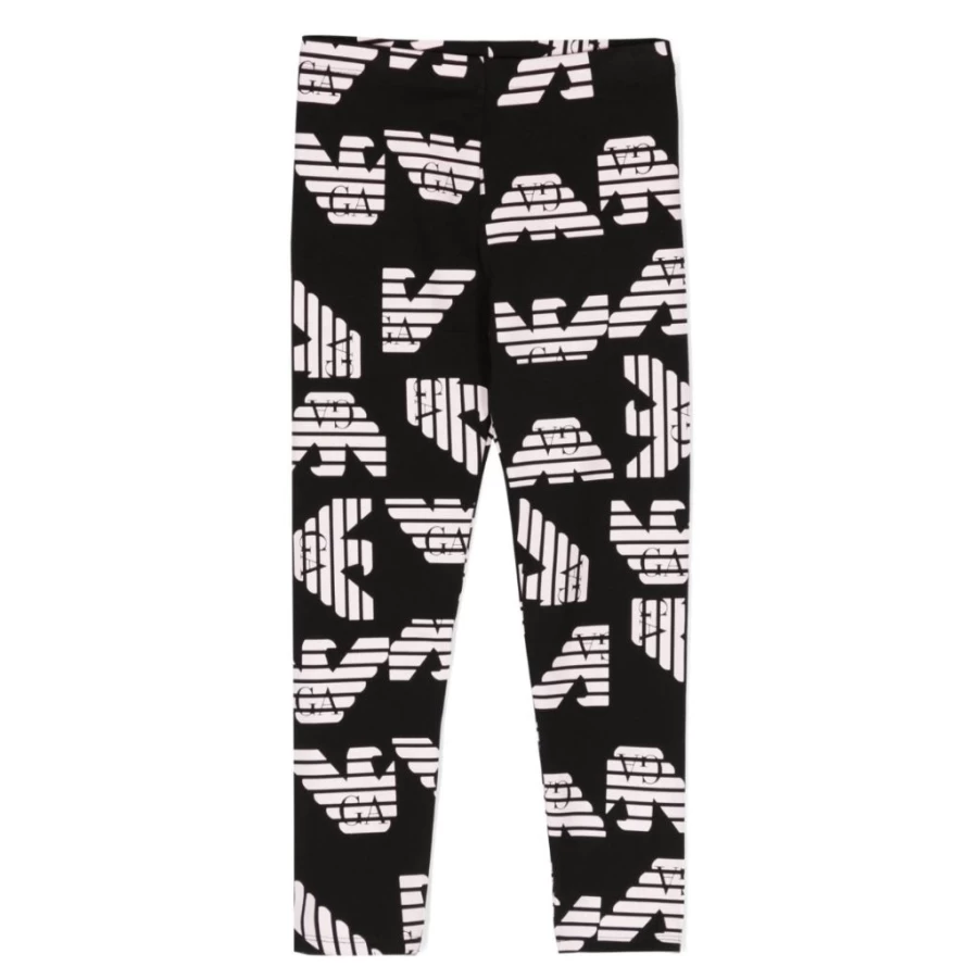KIDS21 Black Logo Leggings for Kids - Stylish & Comfortable Leggings with Branded Design