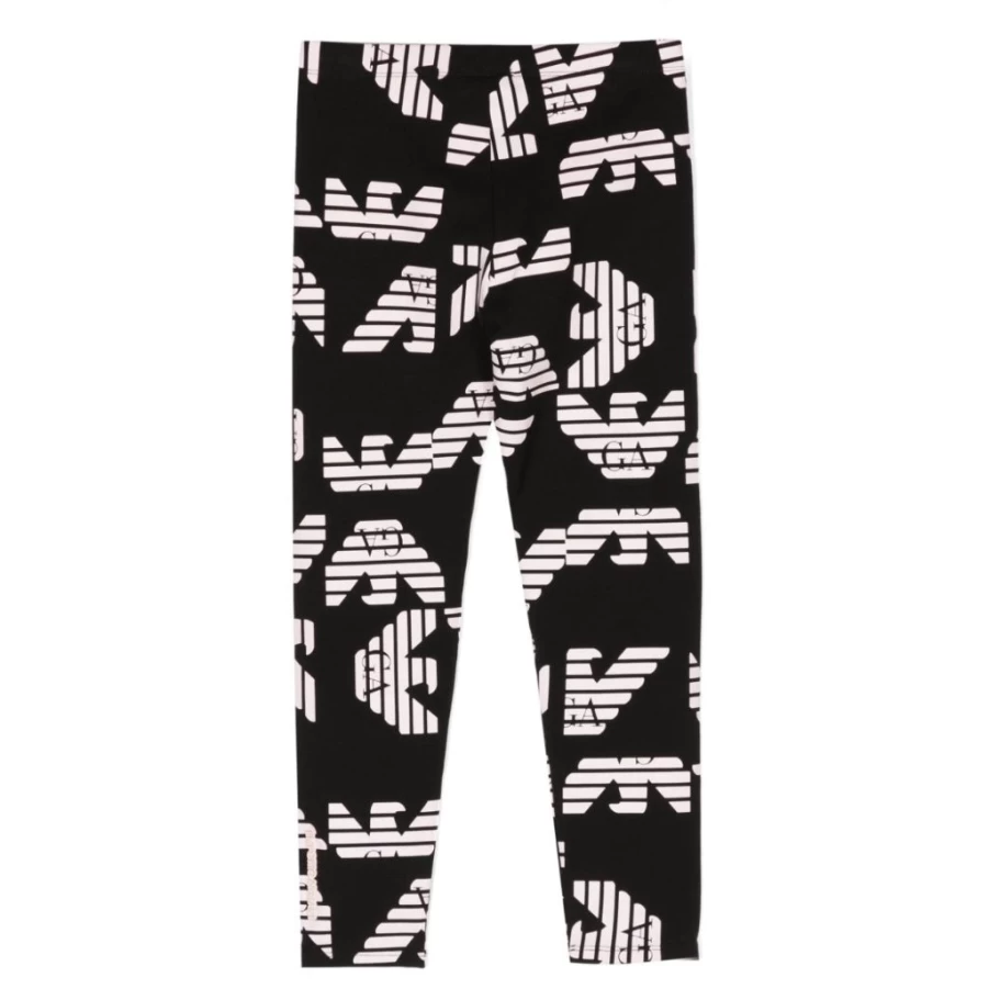 KIDS21 Black Logo Leggings for Kids - Stylish & Comfortable Leggings with Branded Design