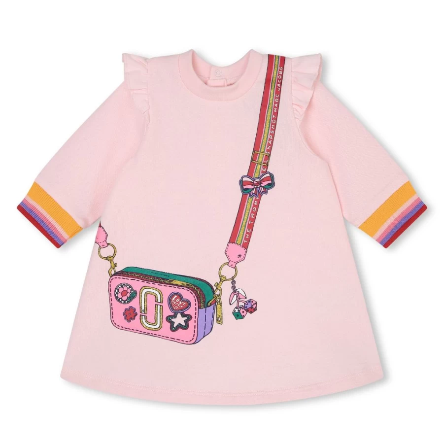 KIDS21 Pink Snapshot Bag Dress for Kids - Stylish Crossbody Dress with Detachable Bag