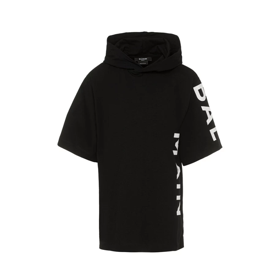 "KIDS21 Black Hooded Dress for Kids - Stylish & Comfortable"