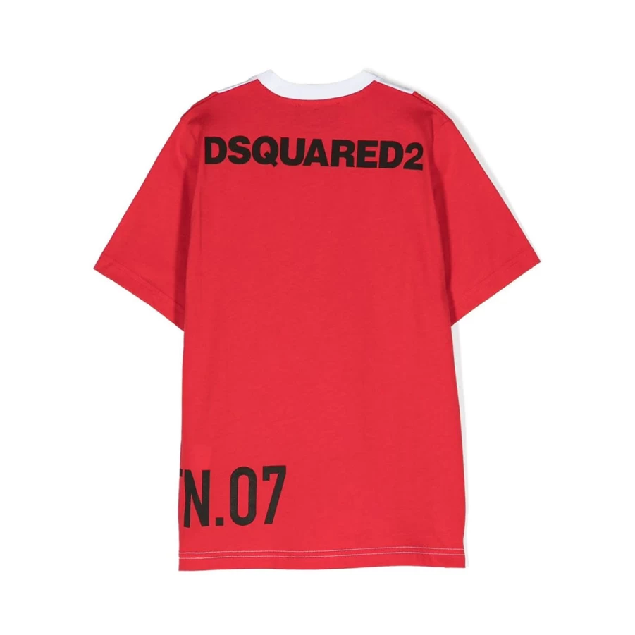 "KIDS21 Red Two-Tone Maple Leaf Graphic T-Shirt for Kids"