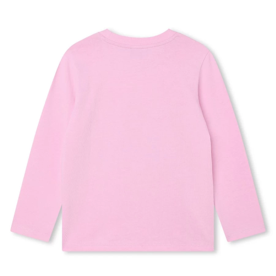 KIDS21 Pink Varsity Tiger Print Long Sleeve T-Shirt for Kids