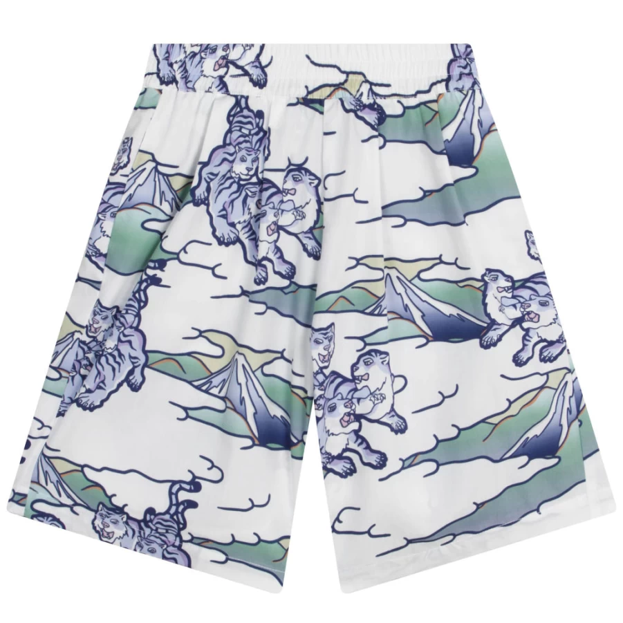 KIDS21 Multi-Colored Rainbow Print Bermuda Shorts for Kids