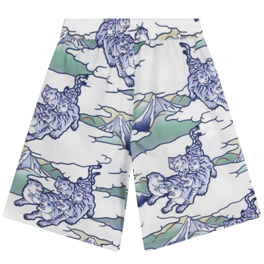 KIDS21 Multi-Colored Rainbow Print Bermuda Shorts for Kids