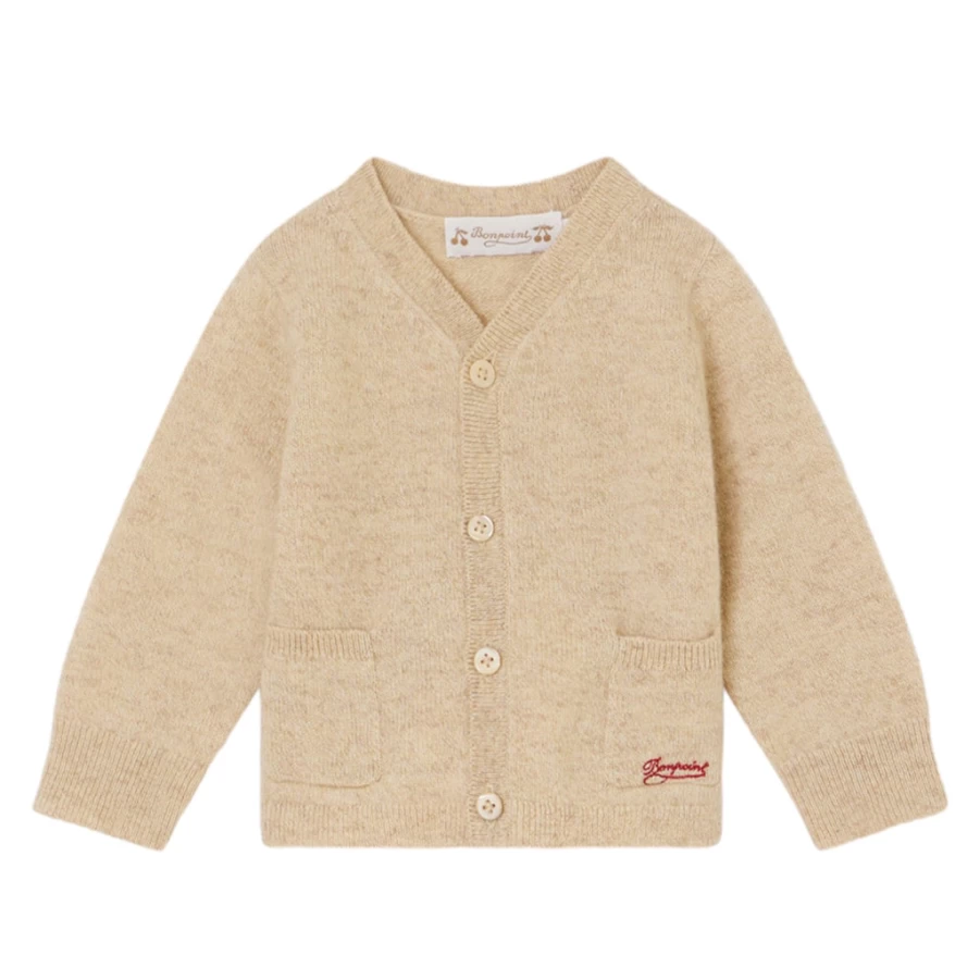 KIDS21 Beige Tahiel Cardigan for Kids - Soft & Stylish Knit Sweater