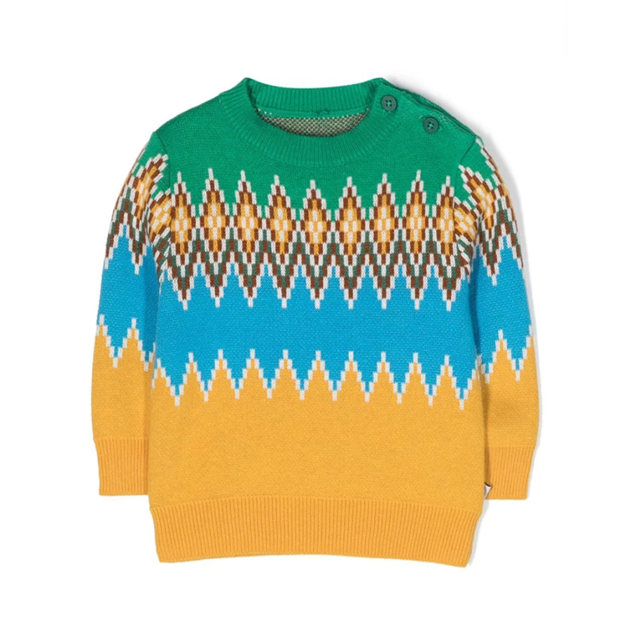"KIDS21 Multi-Colored Knit Jumper for Kids - Soft & Stylish Pullover Sweater"