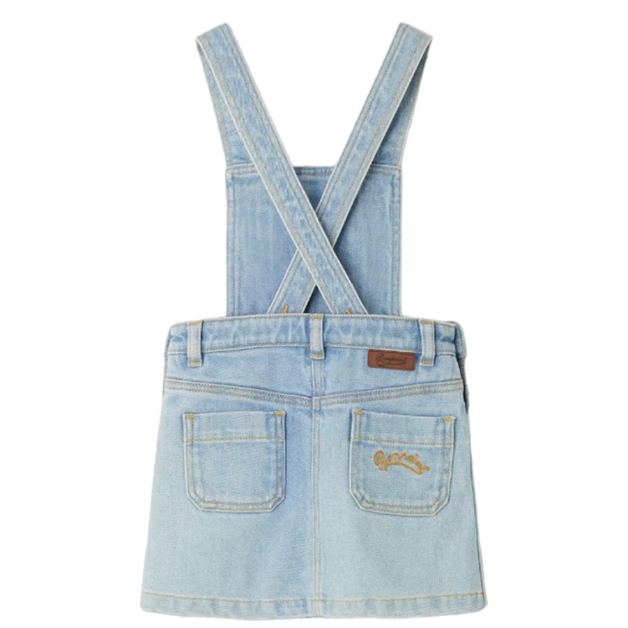 "KIDS21 Indigo Denim Pinafore Dress for Kids - Stylish and Comfortable"