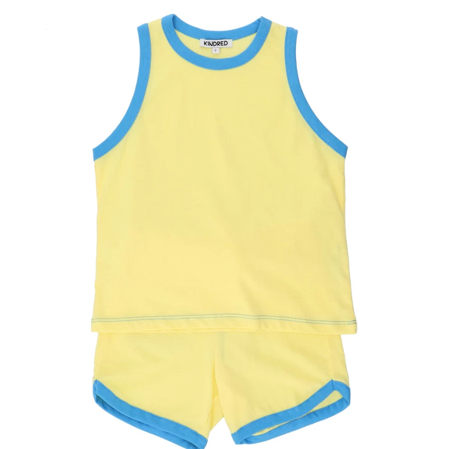 KIDS21 Yellow Tank Top and Shorts Set for Kids - Comfortable Summer Outfit