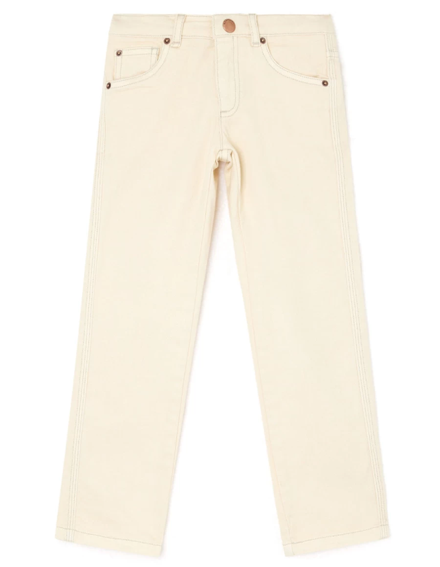 KIDS21 Dewey Pants for Kids in Ivory | Comfortable and Stylish Cotton Trousers