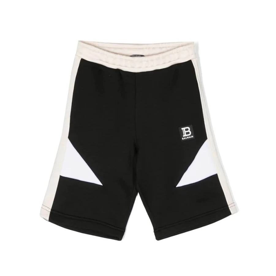 KIDS21 Black Logo Sweat Shorts for Kids - Comfortable Cotton Casual Wear