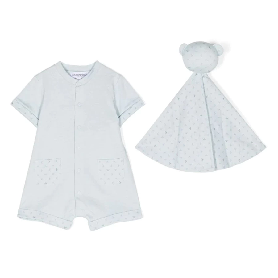 KIDS21 Blue Logo Baby Bodysuit Gift Set - Premium Newborn Outfit
