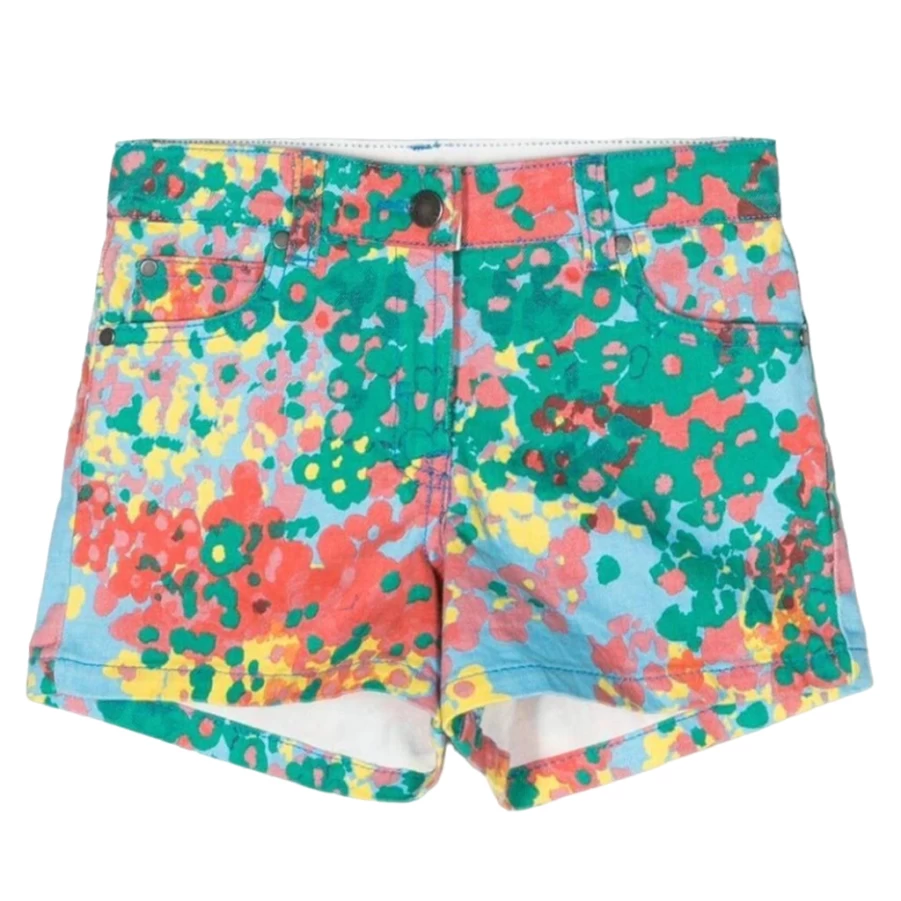 KIDS21 Multi-Colored Floral Print Denim Shorts for Kids