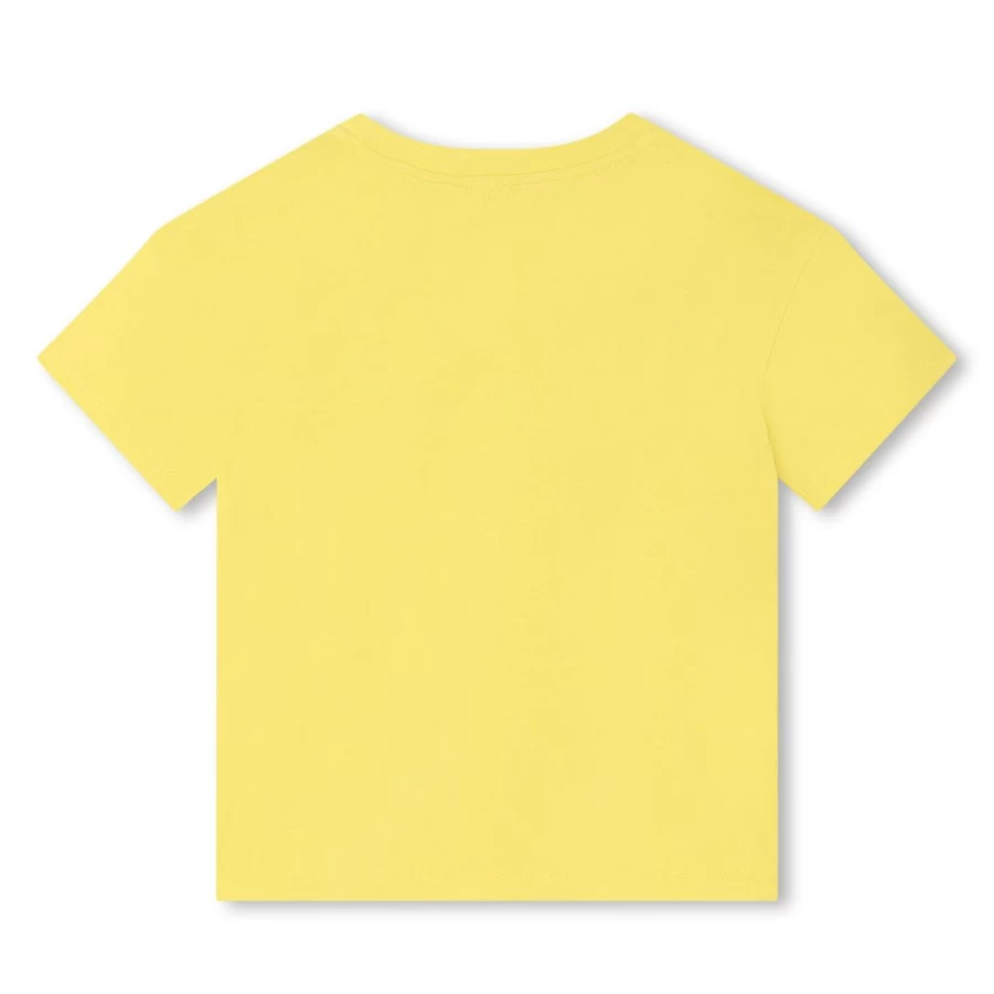 KIDS21 Yellow Kenzo-Inspired Logo Short Sleeve T-Shirt for Kids