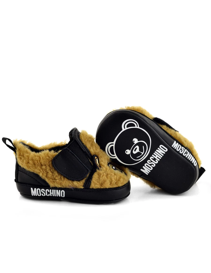 KIDS21 Brown Fluffy Bear Baby Shoes - Soft Slip-On Toddler Booties for Boys & Girls